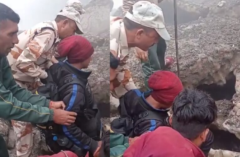 उत्तराखंड : ड्यूटी से लौट रहे अधिकारी का पैर ग्लेशियर में धंसा, ITBP के जवानों ने किया रेस्क्यू