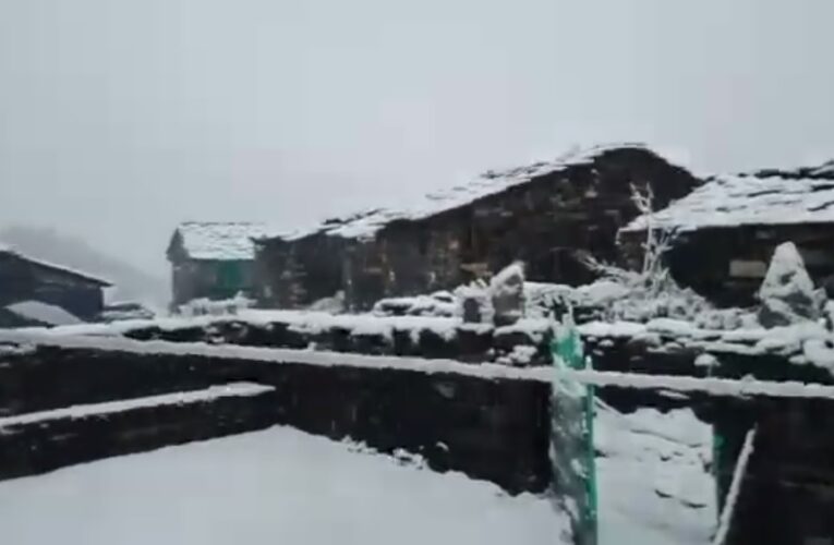 VIDEO : पिथौरागढ़ समेत बदरीनाथ में बर्फबारी, खिले पर्यटकों के चेहरे, उठी कंपकपी