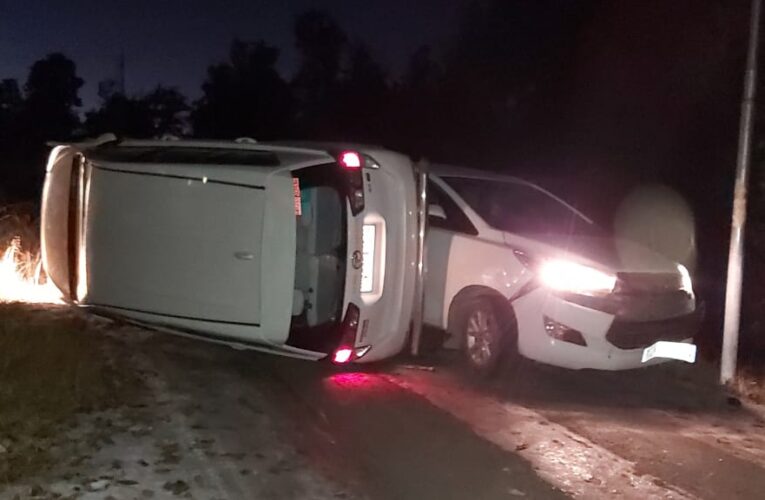 उत्तराखंड से बडी़ खबर, स्वास्थ्य मंत्री धन सिंह रावत की पलटी कार