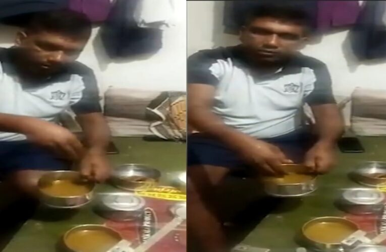 जवान का VIDEO वायरल, कहा- जानवर हैं क्या, देश सेवा के लिए घर छोड़कर आएं है, पानी दे रहे खाने को