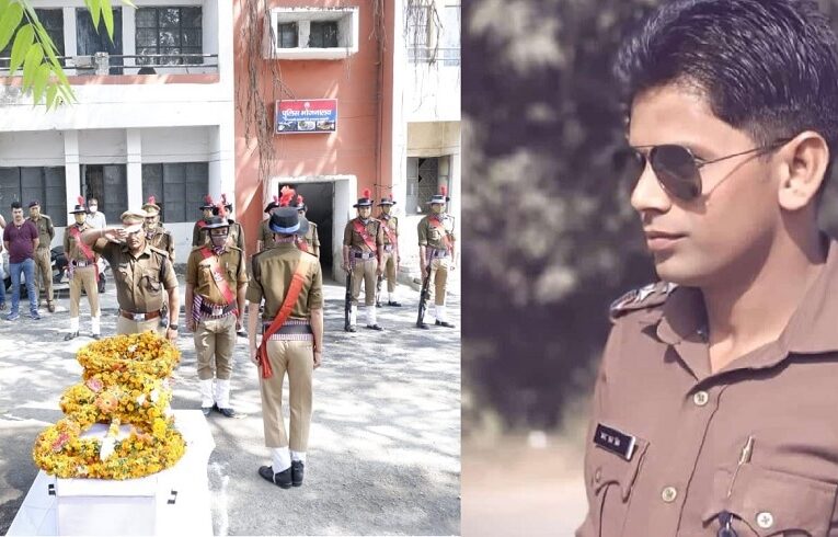 उत्तराखंड पुलिस के बहादुर दारोगा को अंतिम विदाई, पत्नी हुई बेसुध, पिछले साल हुई थी शादी